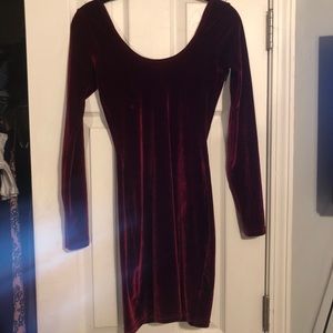 American Apparel red velvet dress